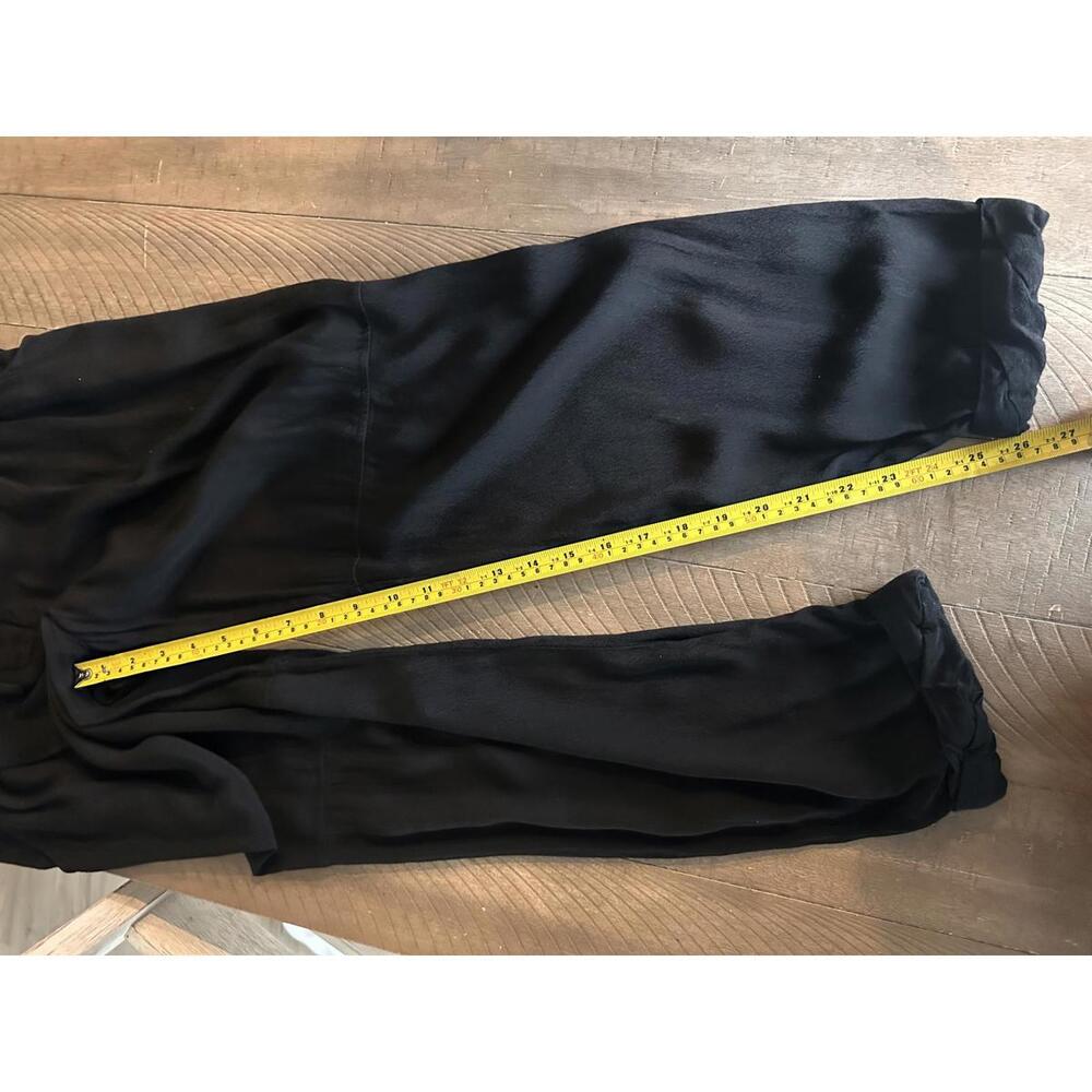 Aritzia Wilfred Silk Blend Marais Paper Bag Pull on Pants Black Women’s sz Small - Picture 10 of 15